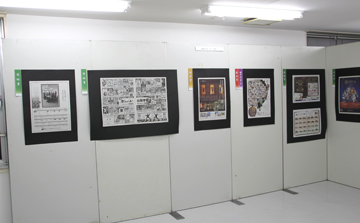 山梨広告賞入賞作品展の様子